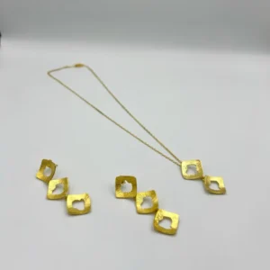 Χειροποίητο Επιχρυσωμένο Ασημένιο Σετ