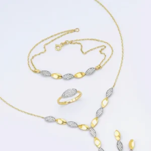 Χρυσό Σετ Γάμου Δίχρωμο Κ14