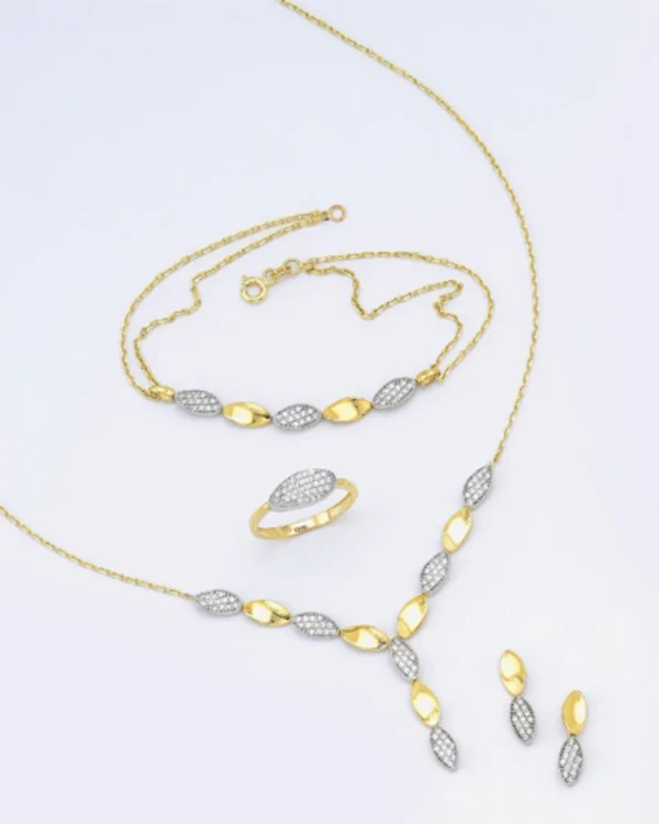 Χρυσό Σετ Γάμου Δίχρωμο Κ14