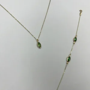 Χρυσό Μοντέρνο Σετ σε Σχήμα Δάκρυ Κ14