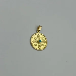 Μενταγιόν Κωνσταντινάτο με Πράσινη Πέτρα