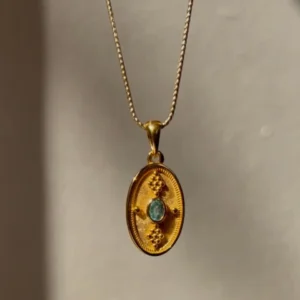 Χρυσό Οβάλ Βυζαντινό Κρεμαστό