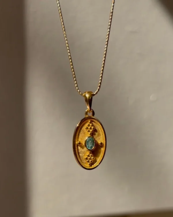 Χρυσό Οβάλ Βυζαντινό Κρεμαστό